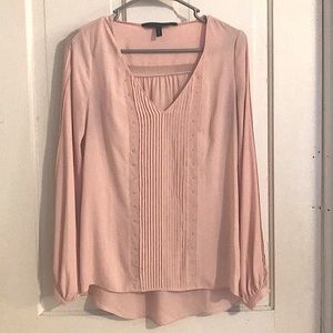White House Black Market Pale Pink Woman’s Blouse